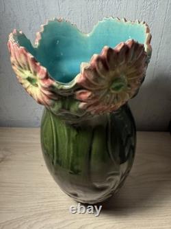 Vase Art Nouveau en barbotine de Francis Masse(178)Début 20 Siècle(Voir Fotos)