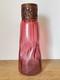 Vase Art Nouveau en verre Irisé Rose Loetz Kralik Chardons jugendstil