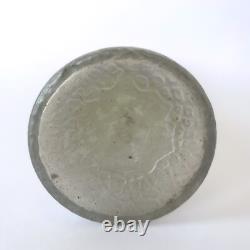 Vase Art Nouveau en verre soufflé vert irisé style Loetz Kralik 1900s