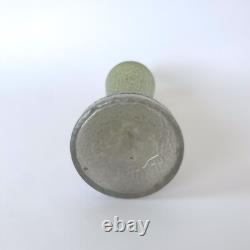 Vase Art Nouveau en verre soufflé vert irisé style Loetz Kralik 1900s