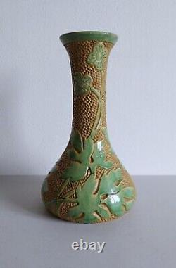 Vase Art Nouveau poterie de Savoie signé daté Chambéry 1905