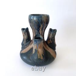 Vase Art nouveau en grès de Puisaye flammé, Maure & Lebret Poterie des Ligers