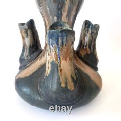 Vase Art nouveau en grès de Puisaye flammé, Maure & Lebret Poterie des Ligers
