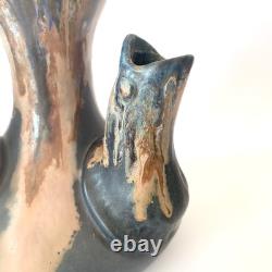 Vase Art nouveau en grès de Puisaye flammé, Maure & Lebret Poterie des Ligers