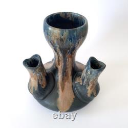 Vase Art nouveau en grès de Puisaye flammé, Maure & Lebret Poterie des Ligers