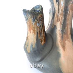 Vase Art nouveau en grès de Puisaye flammé, Maure & Lebret Poterie des Ligers