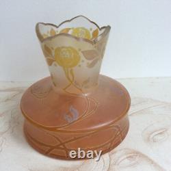 Vase Beyermann & Co Haida Art Nouveau 1910 Décor de Roses
