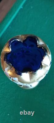 Vase Bleu Nuit Et Or Style Art Nouveau