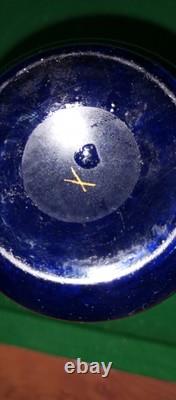 Vase Bleu Nuit Et Or Style Art Nouveau