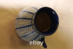 Vase CERAMIQUE bleu art nouveau AKA HOLLAND GOUDA ANCIEN ethnique decor marin