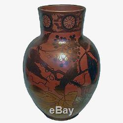 Vase Chalcographie Boch Freres Keramis Art Nouveau 1900 Decor Vigne