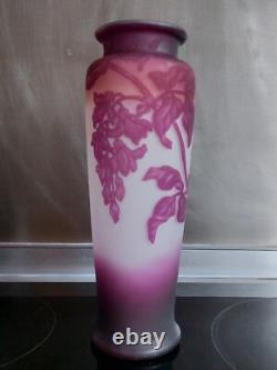 Vase Charles Vessiere Verre Multicouche Dégagé A L'acide Art Nouveau Nancy