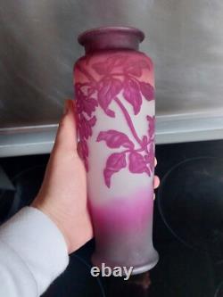 Vase Charles Vessiere Verre Multicouche Dégagé A L'acide Art Nouveau Nancy