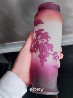 Vase Charles Vessiere Verre Multicouche Dégagé A L'acide Art Nouveau Nancy
