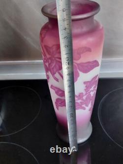 Vase Charles Vessiere Verre Multicouche Dégagé A L'acide Art Nouveau Nancy