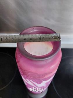 Vase Charles Vessiere Verre Multicouche Dégagé A L'acide Art Nouveau Nancy