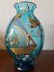 Vase Christal Saint Louis Couleur Roemer Bleu Ciel Art Nouveau