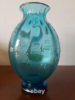 Vase Christal Saint Louis Couleur Roemer Bleu Ciel Art Nouveau