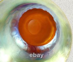 Vase Coupe WMF Série Myra Verre Soufflé Iridescent Époque 1930S Art Nouveau