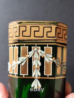 Vase Cristal doré à l'or et émaillé Art nouveau Josef Riedel