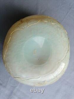 Vase DAUM NANCY art nouveau coupe grave irisé pâte verre glass jugendstil