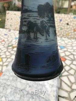Vase DE VEZ Camille Tutré de Varreux Art Nouveau pâte de verre 1900 1910