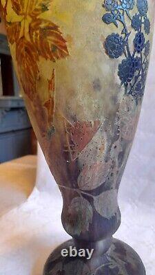 Vase Daum Nancy (art nouveau) PATE DE VERRE
