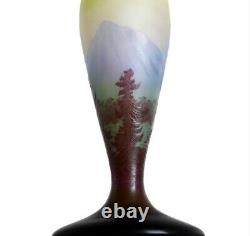 Vase Emile Gallé Nancy Vosgiens 1900 Art Nouveau Era Daum, Muller, d'Argental