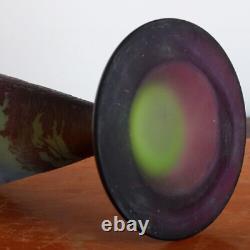 Vase Emile Gallé Nancy Vosgiens 1900 Art Nouveau Era Daum, Muller, d'Argental
