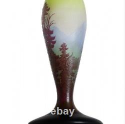 Vase Emile Gallé Nancy Vosgiens 1900 Art Nouveau Era Daum, Muller, d'Argental