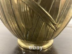 Vase En Laiton Asiatique Diamètre 13cm 818g styme art nouveau circa 1880 Japon