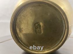 Vase En Laiton Asiatique Diamètre 13cm 818g styme art nouveau circa 1880 Japon