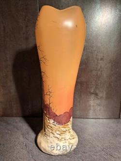 Vase En Verre émaillé De Legras Art Nouveau