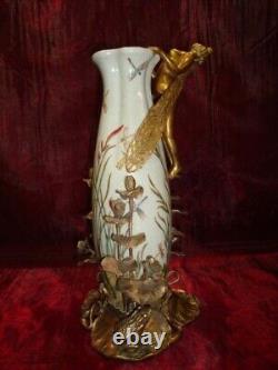 Vase Figurine Grenouille Elfe Fee Style Art Deco Style Art Nouveau Porcelaine
