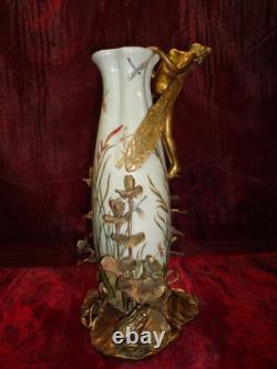 Vase Figurine Grenouille Elfe Fee Style Art Deco Style Art Nouveau Porcelaine