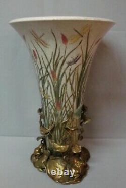 Vase Figurine Grenouille Style Art Deco Style Art Nouveau Porcelaine