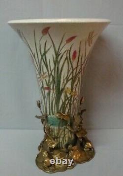 Vase Figurine Grenouille Style Art Deco Style Art Nouveau Porcelaine