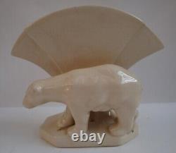 Vase Figurine Ours Animalier Style Art Deco Style Art Nouveau Porcelaine Ceramiq