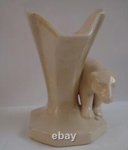 Vase Figurine Ours Animalier Style Art Deco Style Art Nouveau Porcelaine Ceramiq