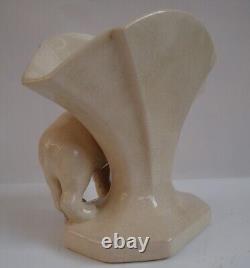Vase Figurine Ours Animalier Style Art Deco Style Art Nouveau Porcelaine Ceramiq