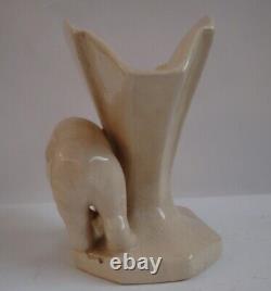 Vase Figurine Ours Animalier Style Art Deco Style Art Nouveau Porcelaine Ceramiq