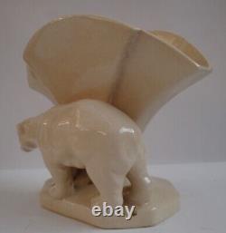 Vase Figurine Ours Animalier Style Art Deco Style Art Nouveau Porcelaine Ceramiq