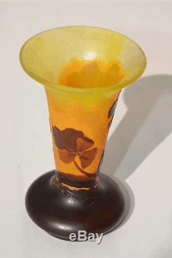 Vase Gallé pâte de verre, art nouveau, daum