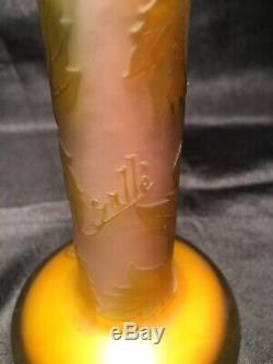 Vase Gallé Soliflore Dépoque Art Nouveau daum le verre français legras