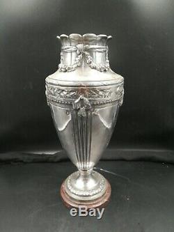 Vase Gallia Art Nouveau. Socle En Marbre