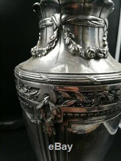 Vase Gallia Art Nouveau. Socle En Marbre