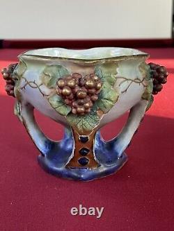 Vase Impérial Coupelle AMPHORA AUSTRIA Art Nouveau Debut XXe Signé Numéroté