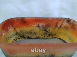 Vase, Jardinière art nouveau signé P. Jost, Verre Émaillé ancien