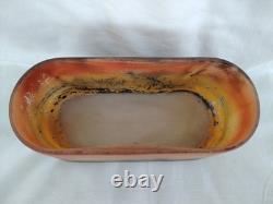 Vase, Jardinière art nouveau signé P. Jost, Verre Émaillé ancien