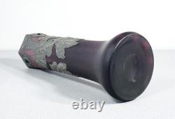 Vase Jugendstil Autriche Art Nouveau Verre Soufflé Métal Époque 1910